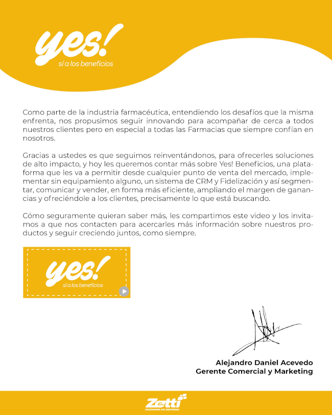 carta presentacion yes