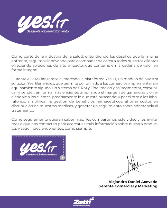 carta presentacion yes